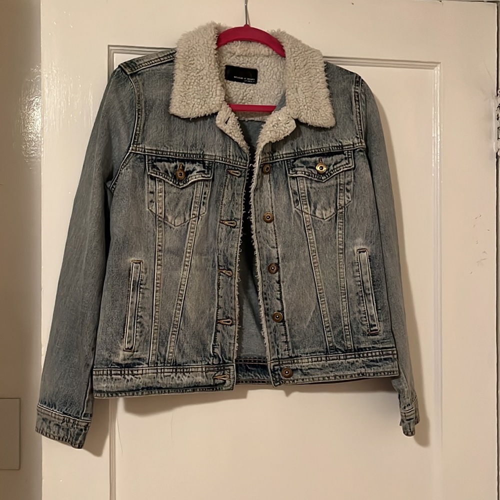 Articles of Society Sherpa Trimmed Denim / Jean Jacket size medium